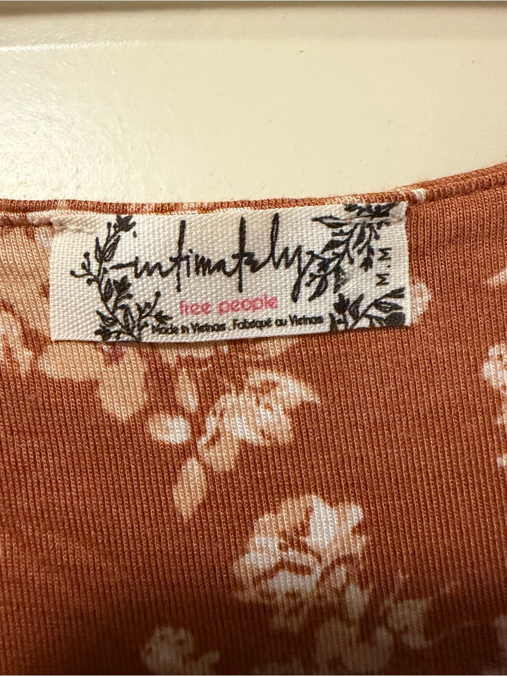 Free People Floral Wrap Long-Sleeve Bodysuit in Rust - Picture 3 of 7